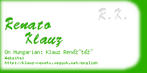 renato klauz business card